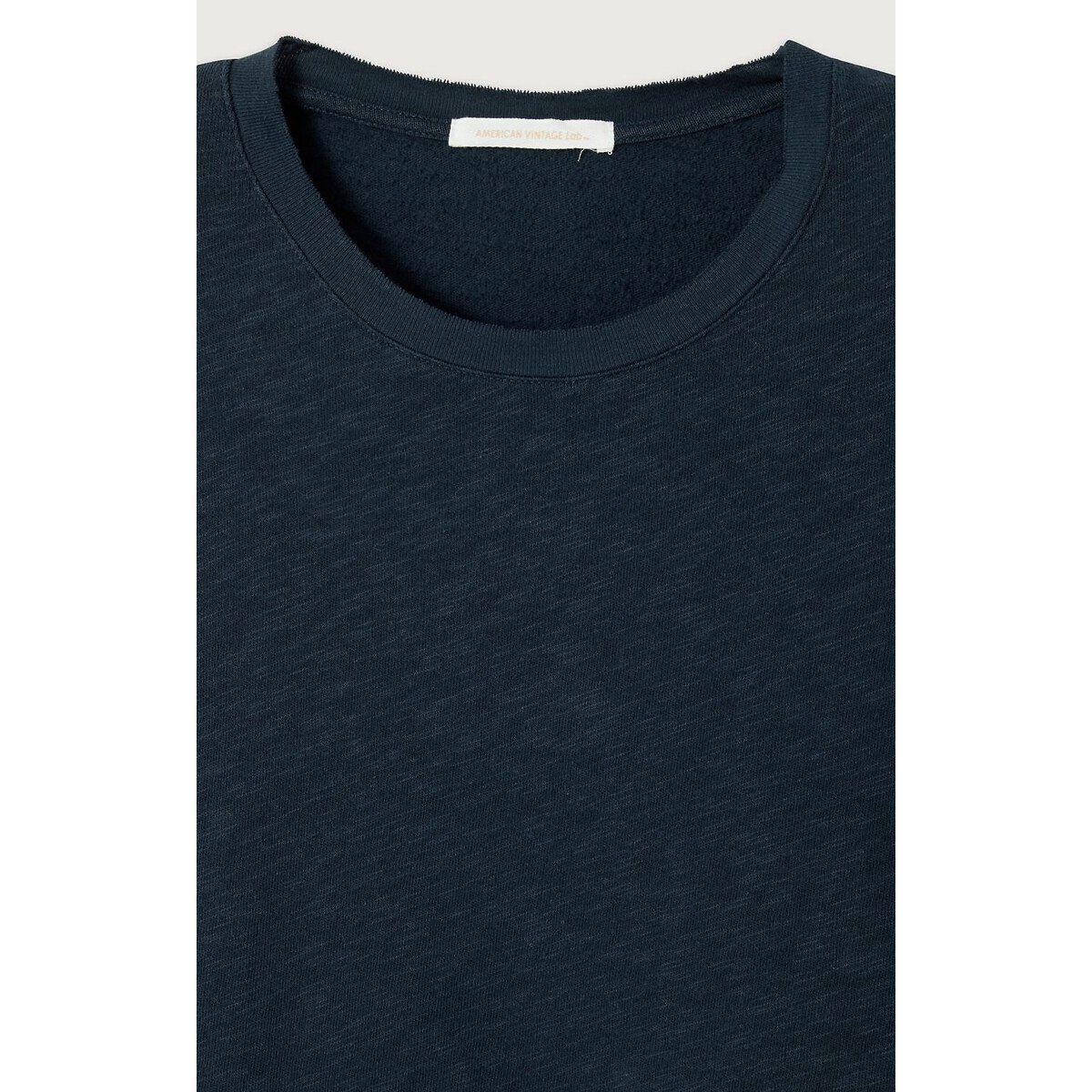Sonoma Crew Neck T-Shirt with Long Sleeves navy, AMERICAN VINTAGE