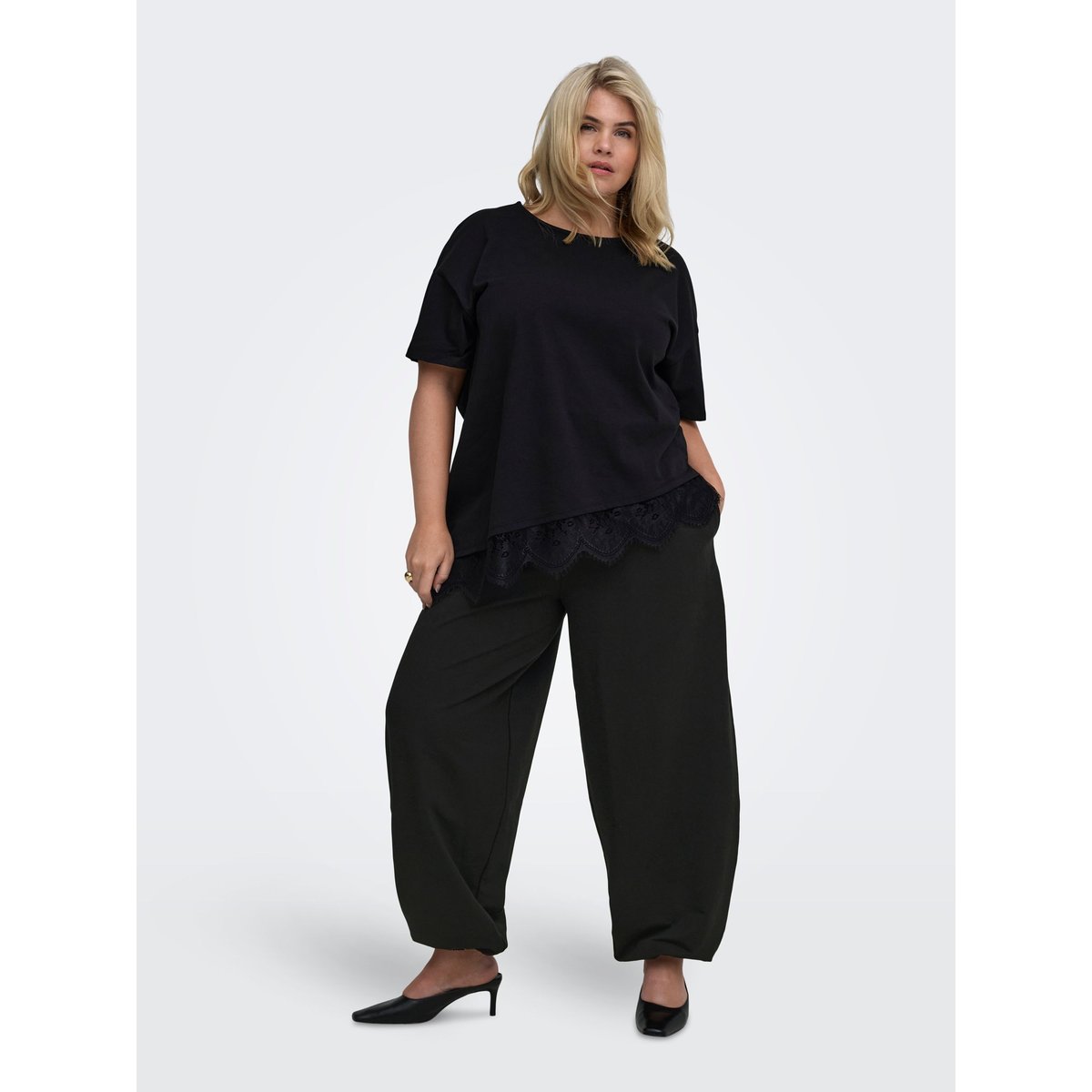 Pantalon noire - black, ONLY CARMAKOMA