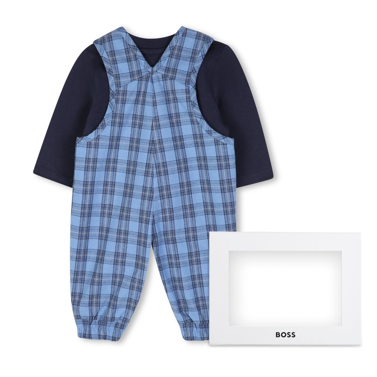 Ensemble salopette et tee-shirt ashleigh blue, BOSS KIDSWEAR