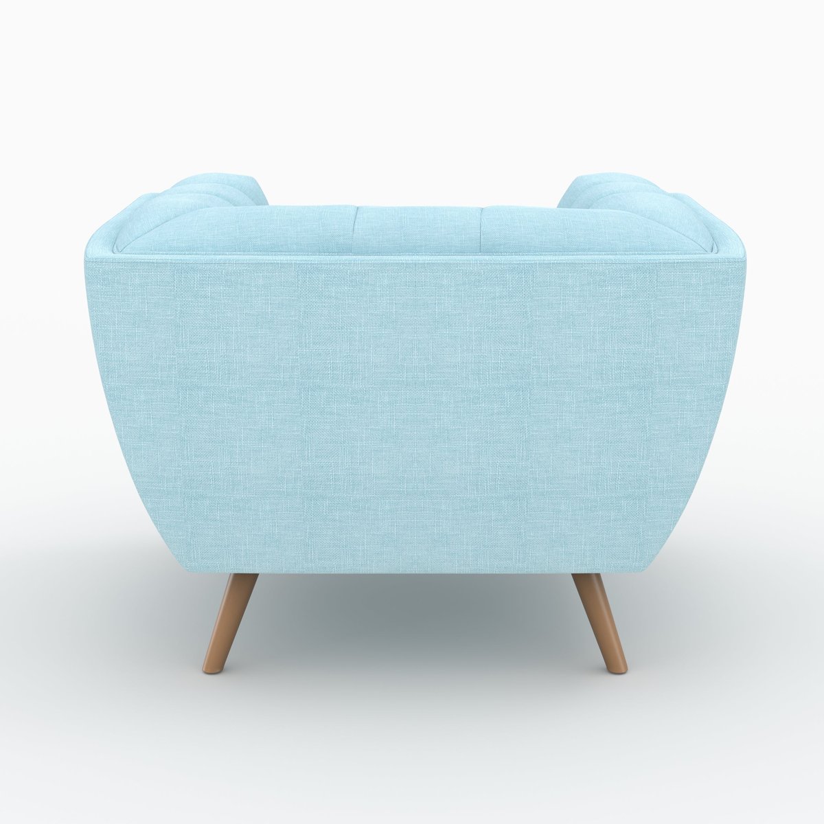 Ensemble canapé et fauteuil en tissu 4 places - CARMEN bleu clair, MAISON PAVANE