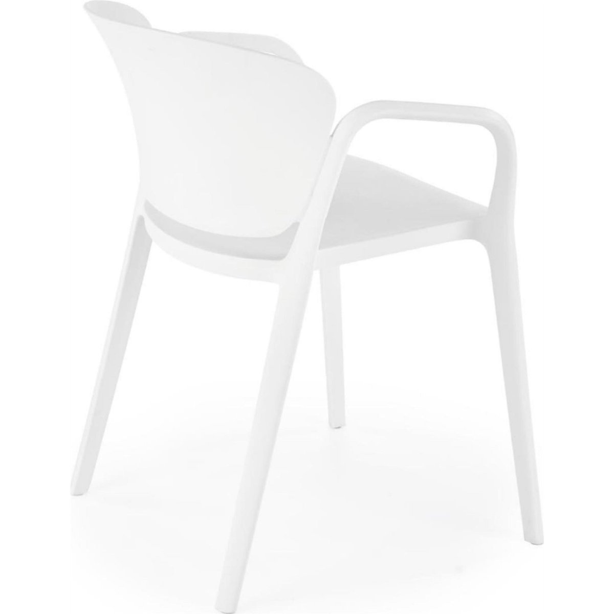 Chaise empilable avec accoudoirs NIONINE blanc, RECOLLECTION