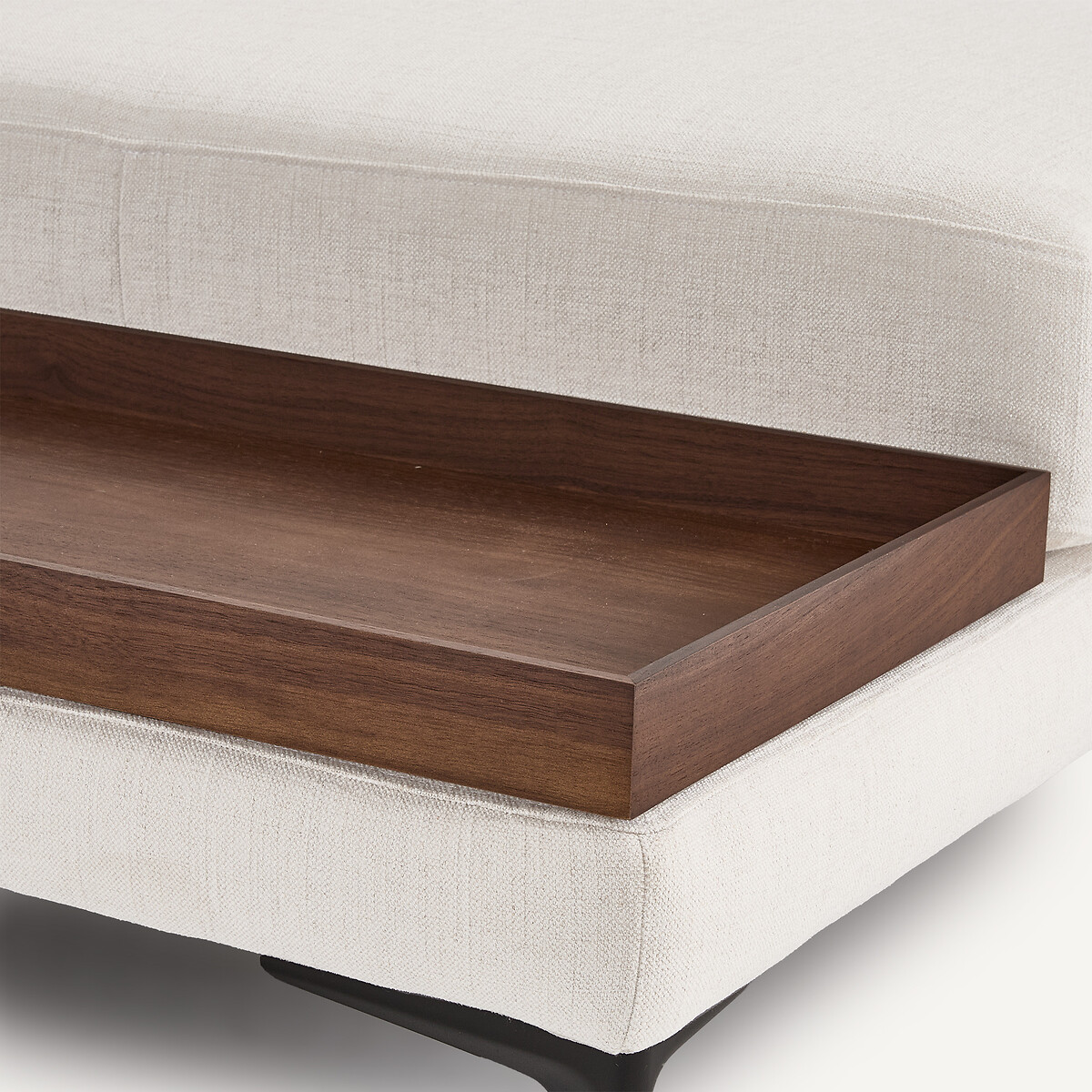 Repose-pieds avec plateau, toile polyester, MODERNISTE craie, EMMANUEL GALLINA X AM.PM