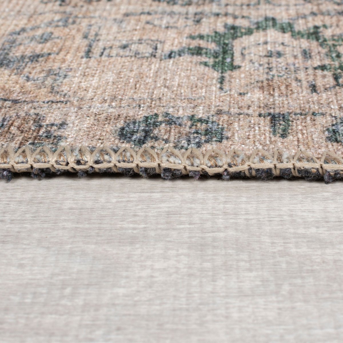 Tapis lavable BEAU FLORAL vert, FLAIR RUGS