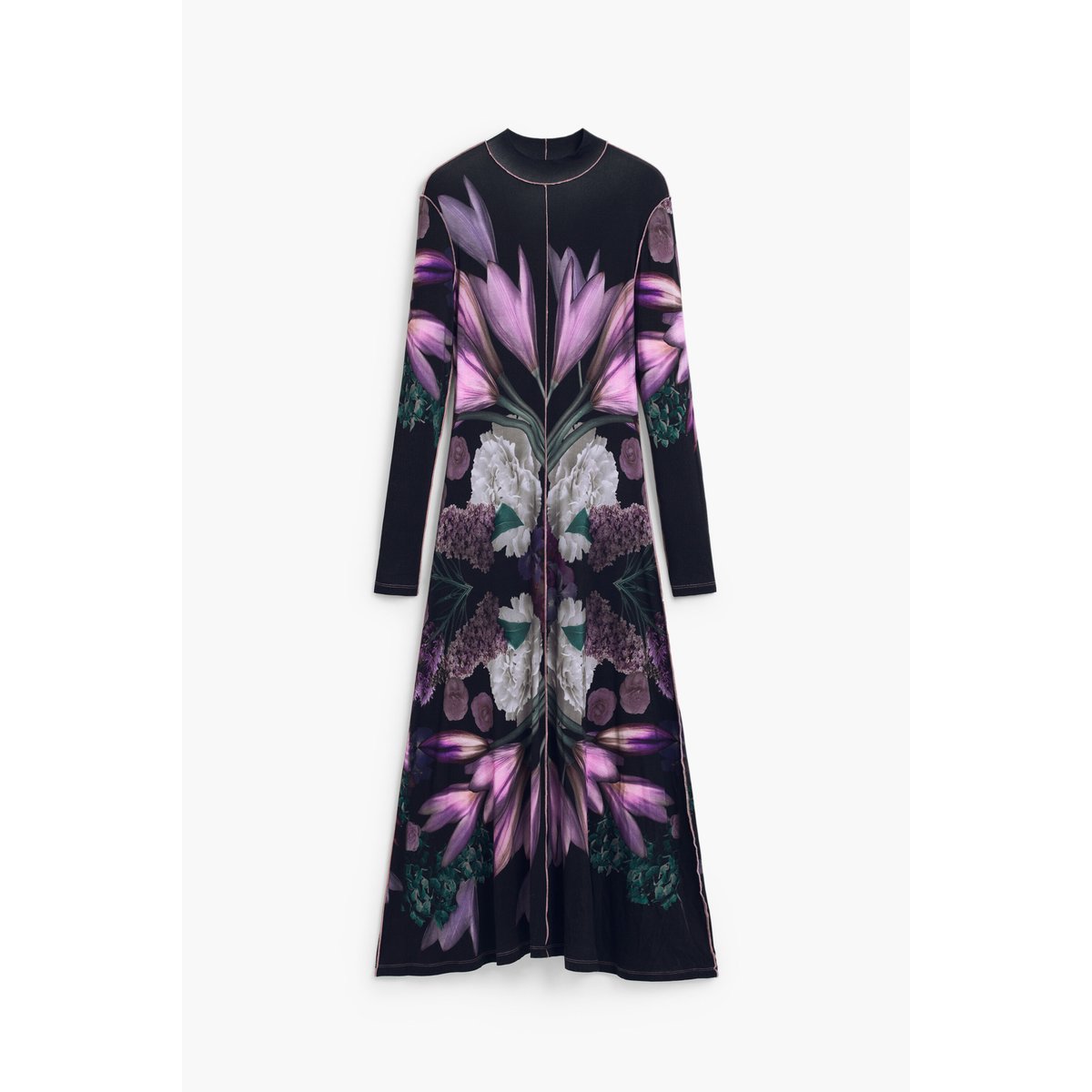 Robe longue miroir noir, DESIGUAL