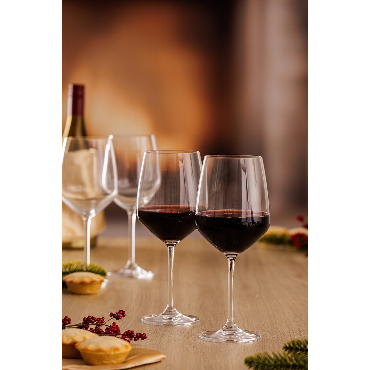 Set of 4 Kings Red Wine Glasses glass, RAVENHEAD