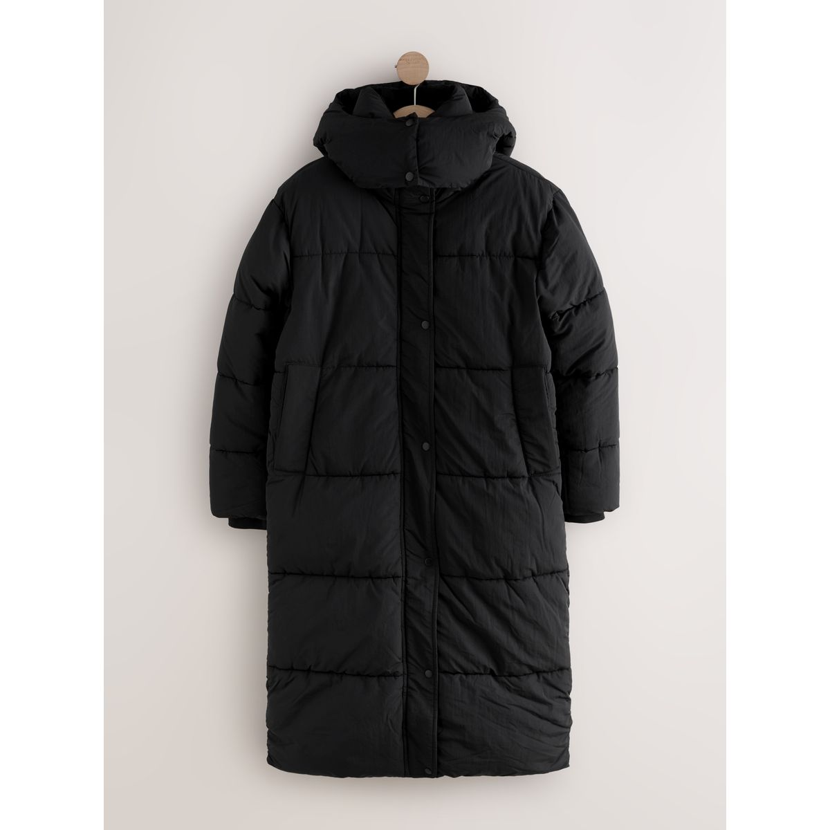Manteau matelassé long imperméable noir, NEXT