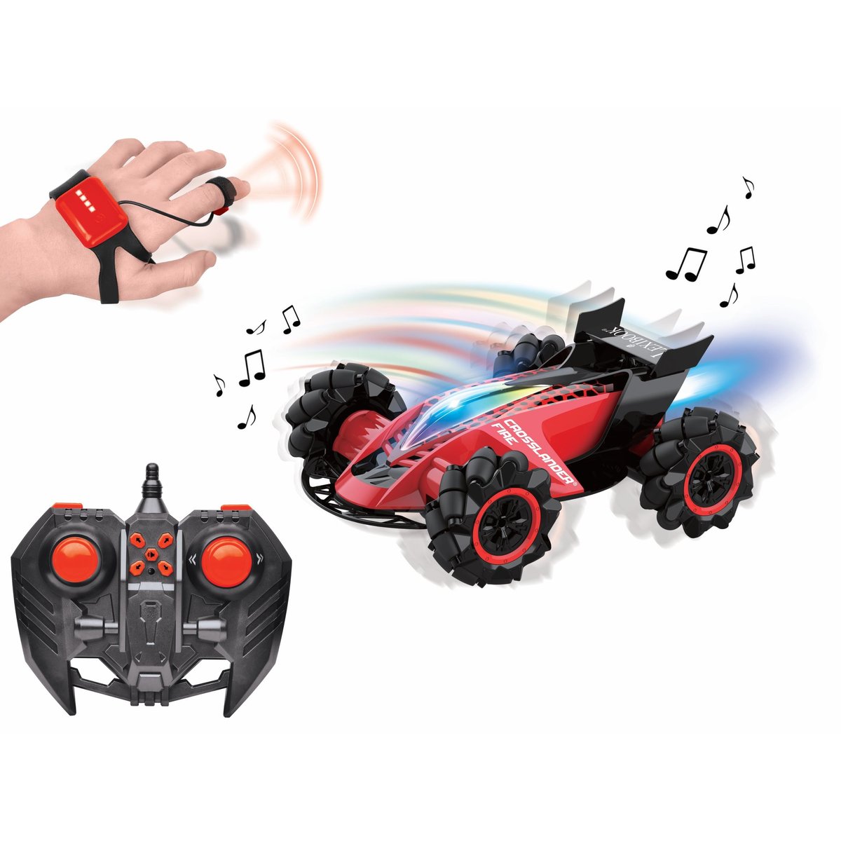 Crosslander® Fire - Voiture télécommandée Tout-Terrain rouge, LEXIBOOK