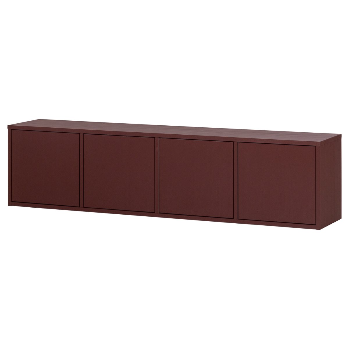 Meuble TV en bois de pin MEREL bordeaux, WOOOD