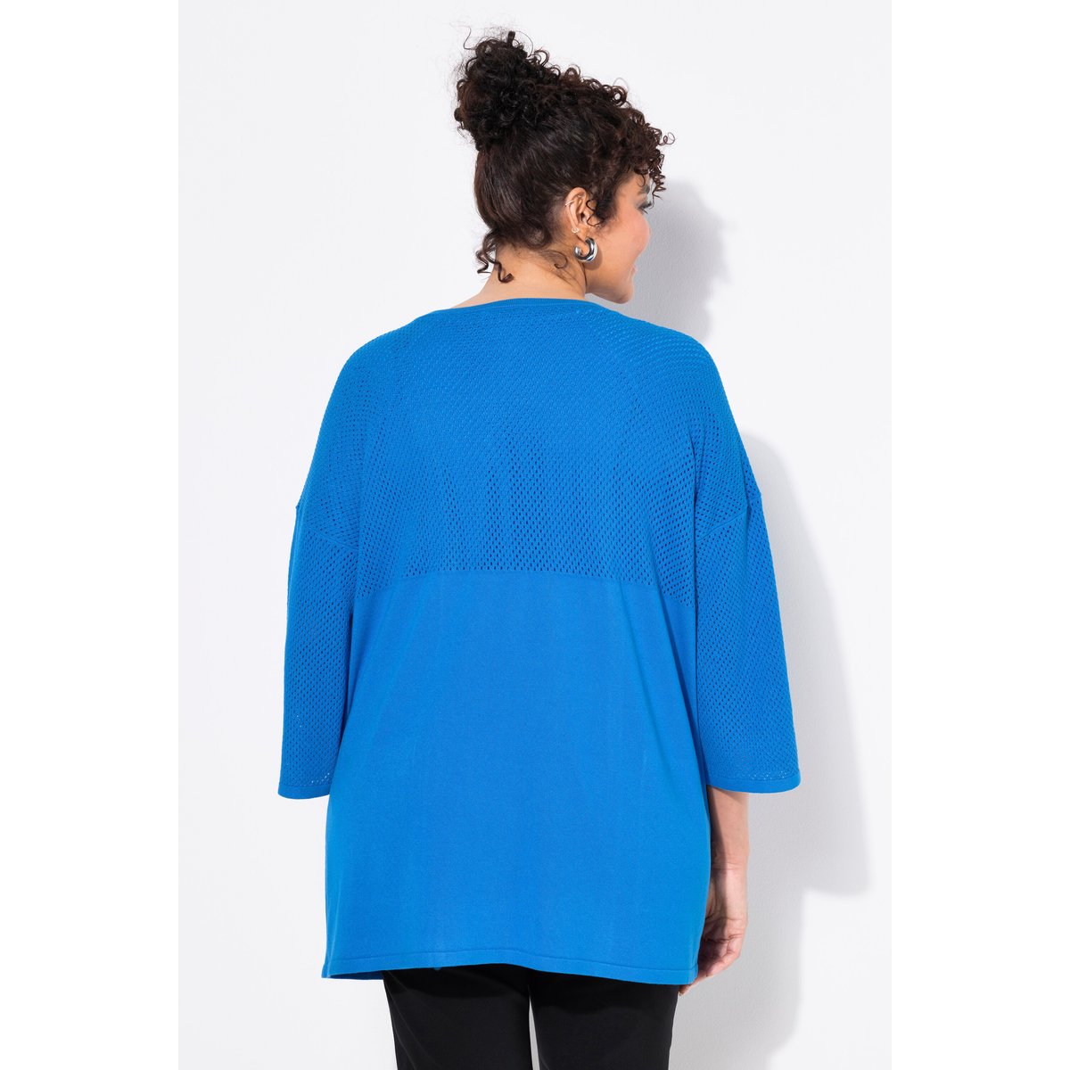 Cardigan oversize en jersey. Encolure V et bleu roi, ULLA POPKEN