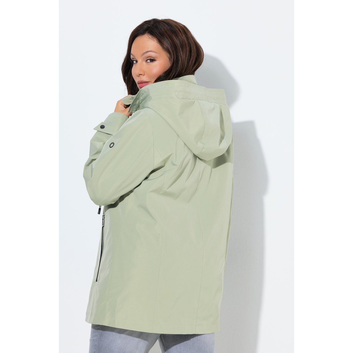 Veste technique HYPRAR à capuche sauge clair, ULLA POPKEN