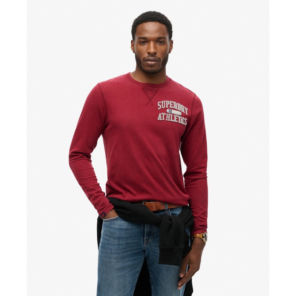 Vintage Athletic Long Sleeve Top bordeaux intense, SUPERDRY