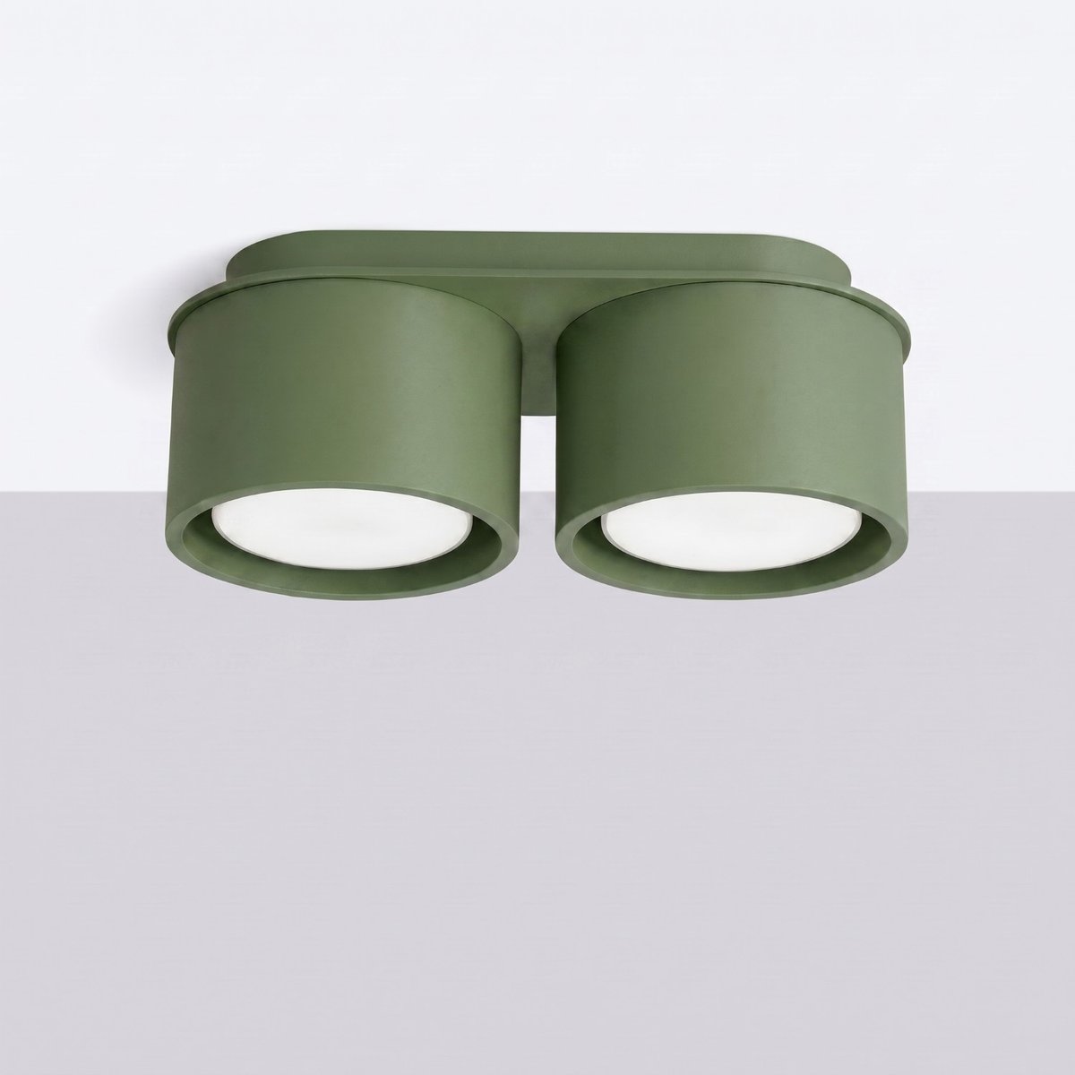 Plafonnier Aluminium Vert Olive Gx53 2 MODO vert olive, EDEN
