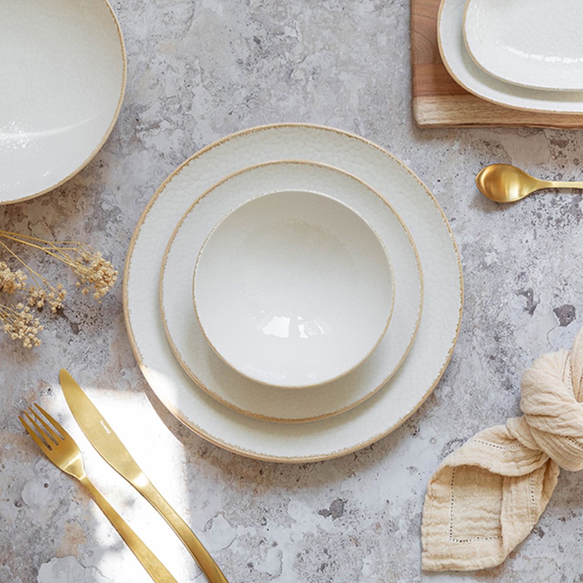 Lot de 6 coupelles en porcelaine 15cm, NUANCE blanc, NOVASTYL
