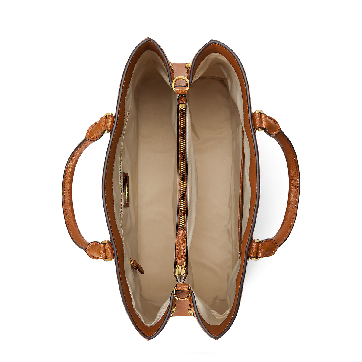 Sac à main en cuir texturé HANNA camel, LAUREN RALPH LAUREN