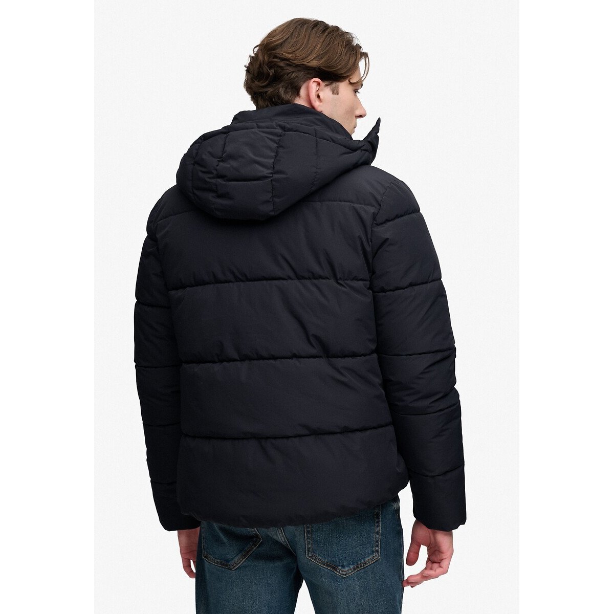 Doudoune premium, à capuche amovible noir, SUPERDRY