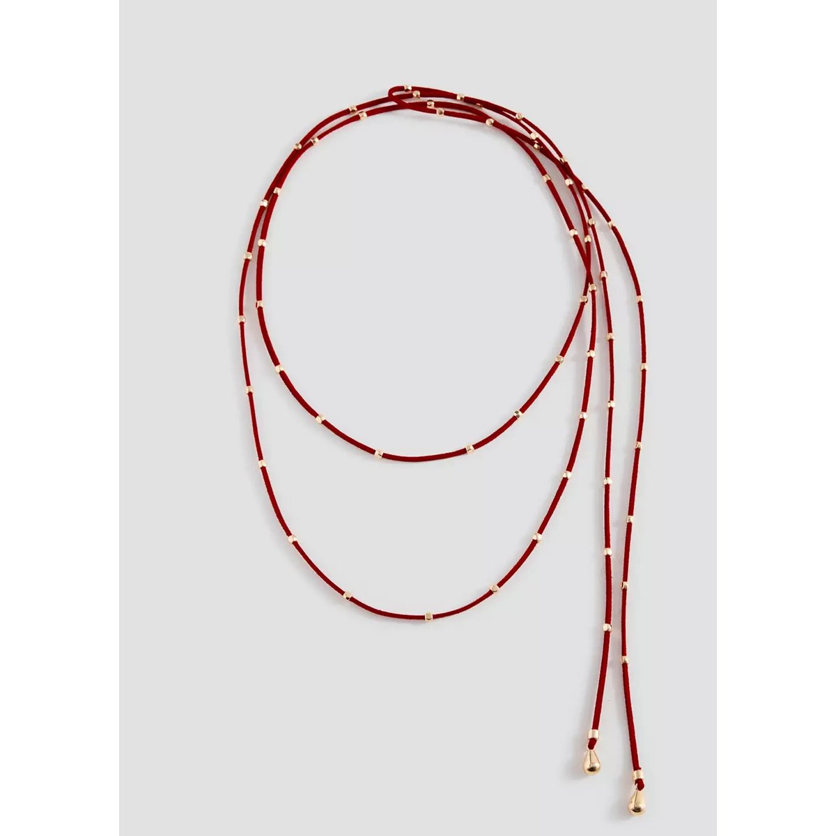 Collier multirangs en perles rouge, MANGO TEEN
