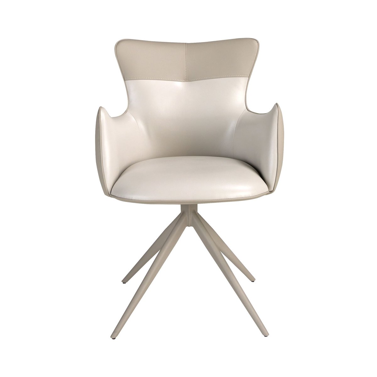 Chaise pivotante en similicuir blanc cassé | greige | sable, ANGEL CERDA