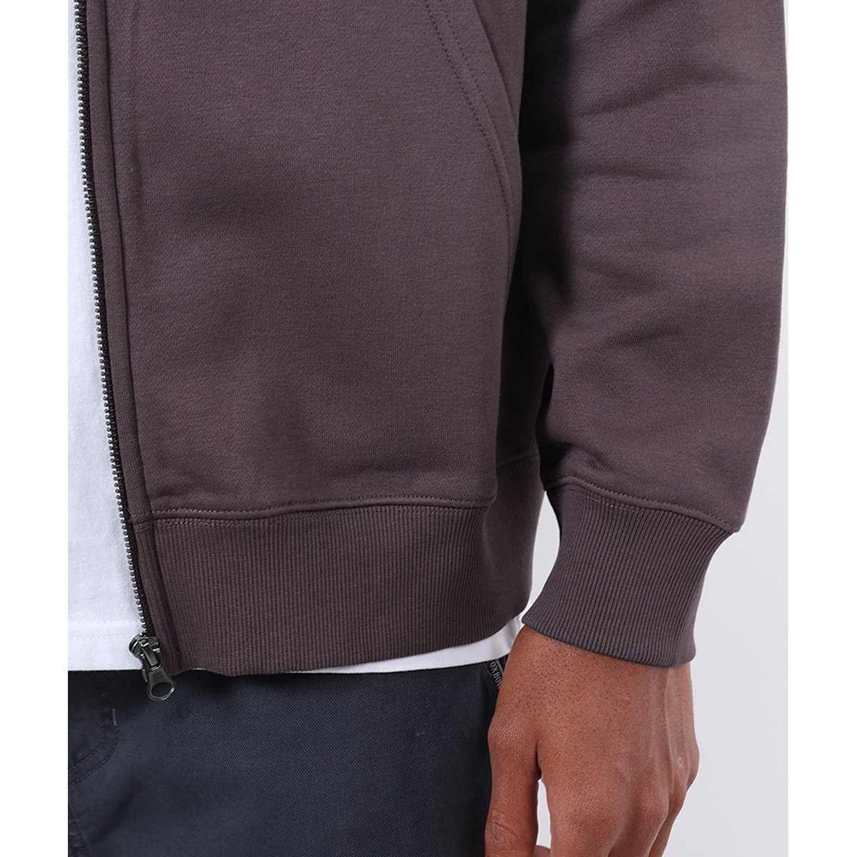 Sweat à capuche zippé WARMING raisin, OXBOW