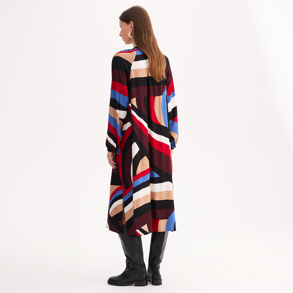 Graphic Print Shift Dress multi-coloured, ANNE WEYBURN