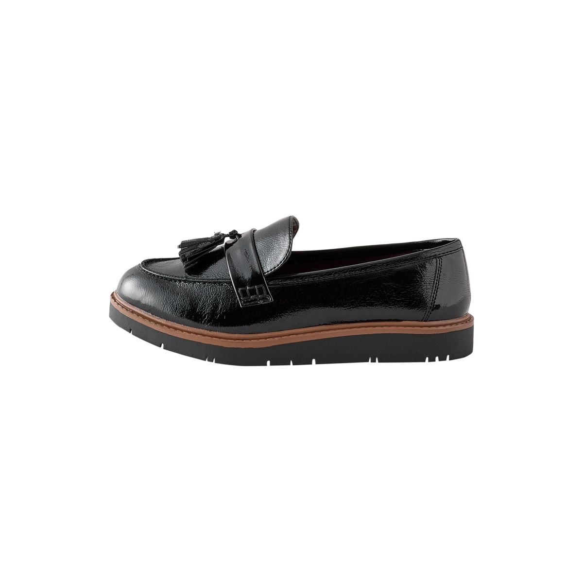 Mocassins à glands et semelle épaisse noir, NEXT