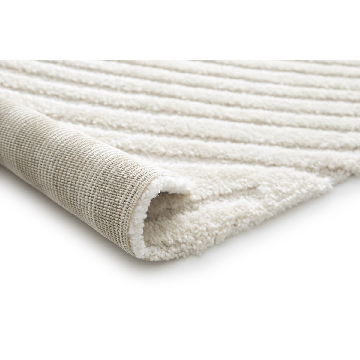 Tapis doux à motifs en relief SILLAGE beige sable, AFK LIVING