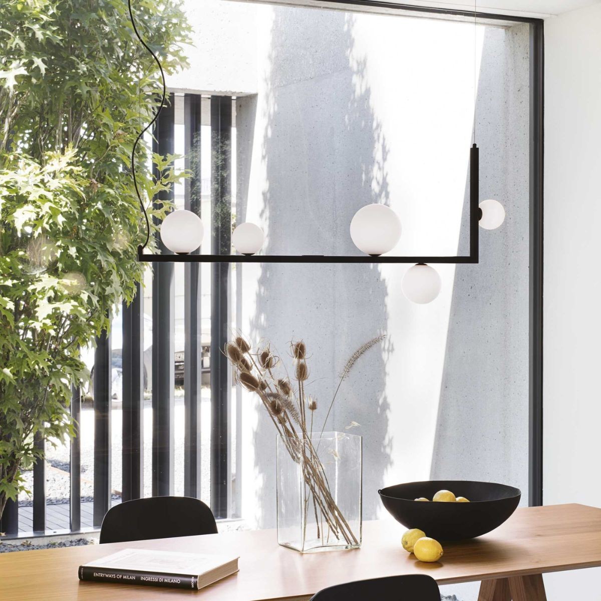 Suspension BIRDS noir, IDEAL LUX