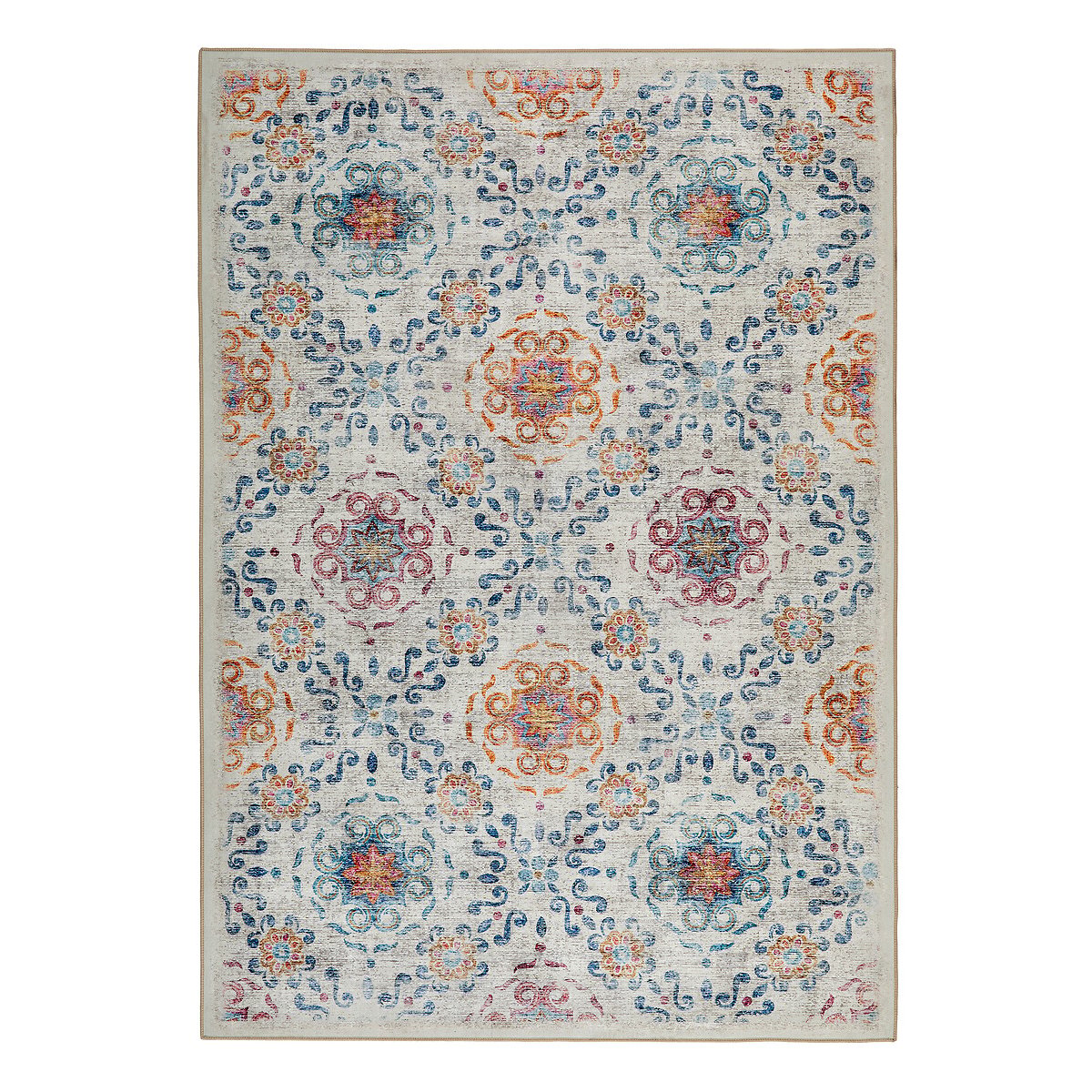 Modern Damask Eco-Washable Rug multi-coloured, HUG RUG