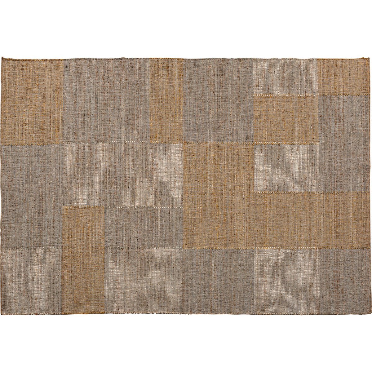 Tapis en jute tissé à plat, Style classique gris clair effet naturel, RECOLLECTION