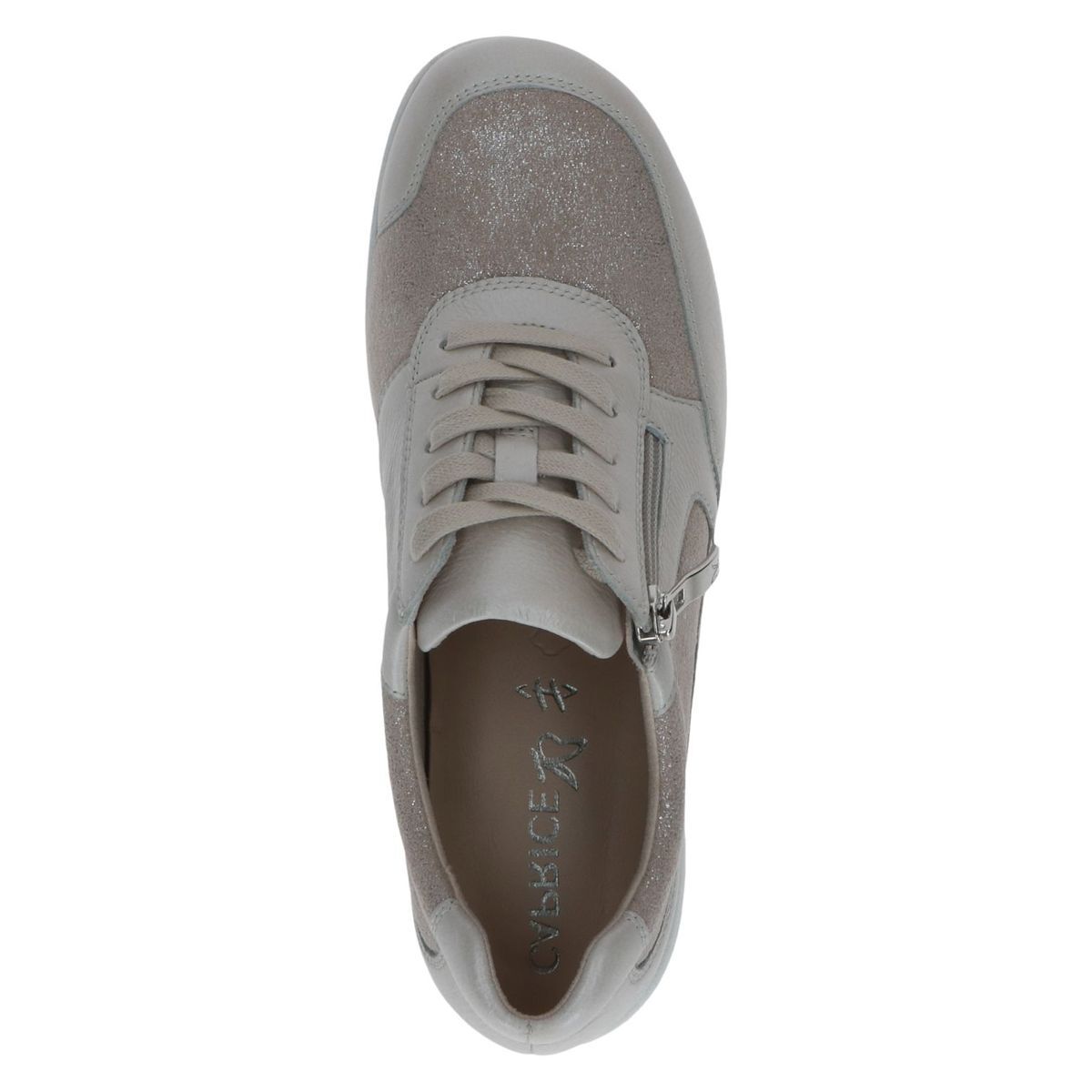 Basket zippée blanc or clair, CAPRICE