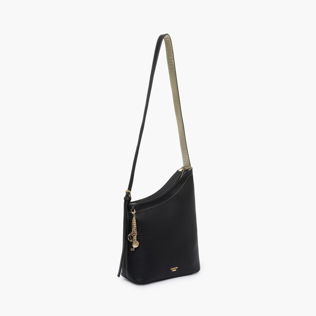 Sac hobo Todora M noir,doré, LOLLIPOPS