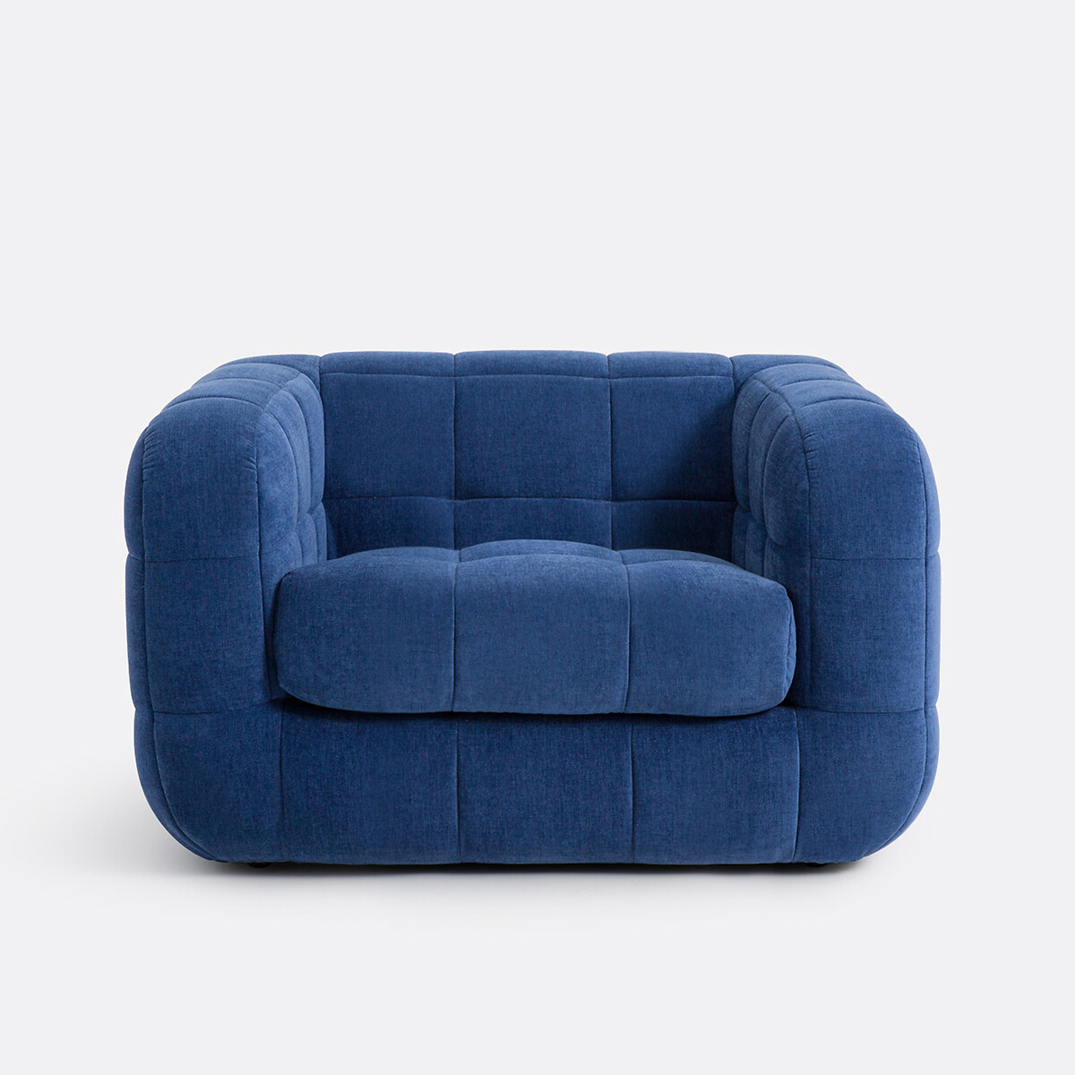 Fauteuil, en velours texturé, PIETA bleu vif, LA REDOUTE INTERIEURS