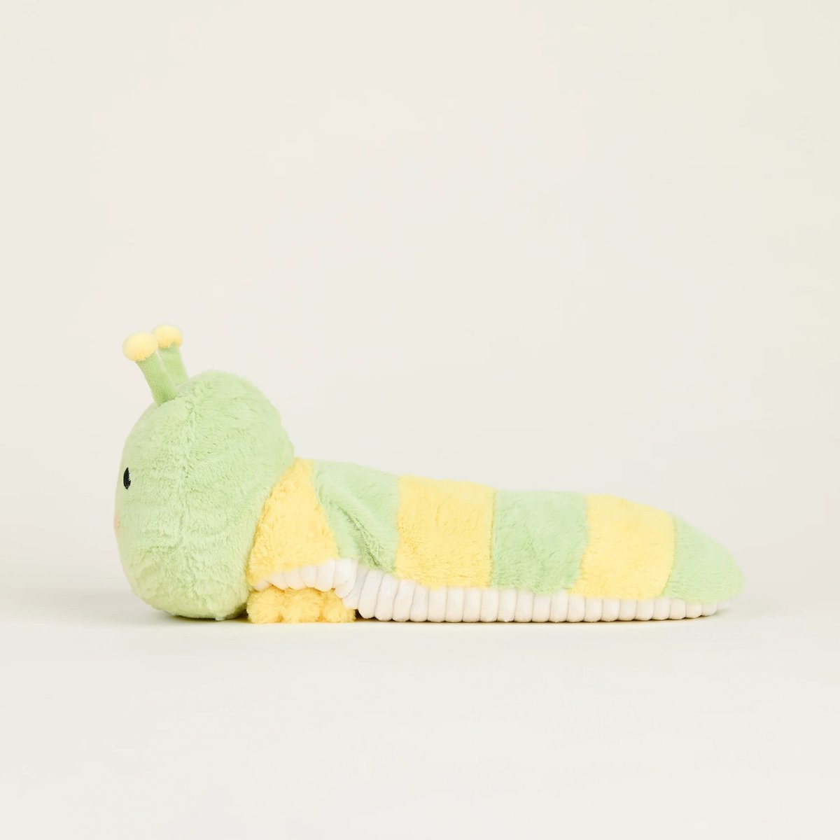 Peluche Bouillotte Chenille Junior verte, WARMIES