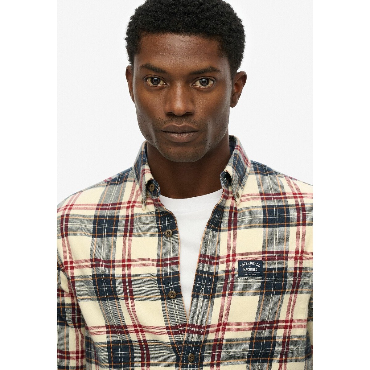 Chemise à carreaux blanc cassé, SUPERDRY