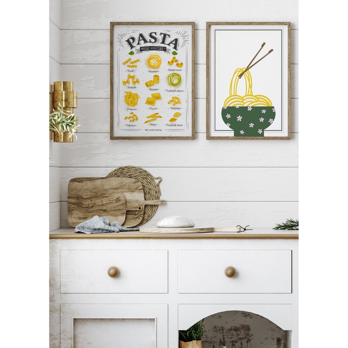 Affiche Nouilles chinoises blanc, L'AFFICHERIE