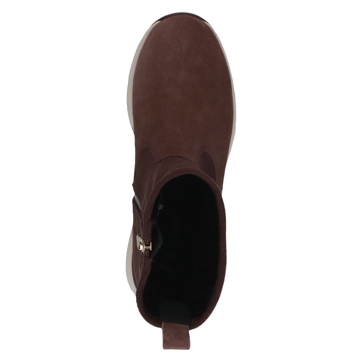 Bottine à talon marron foncé combiné, CAPRICE