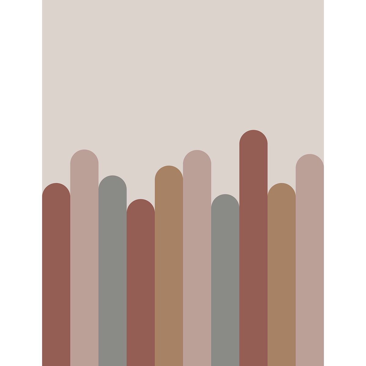 Papier peint papier ocre et brun intissé, HEXOA