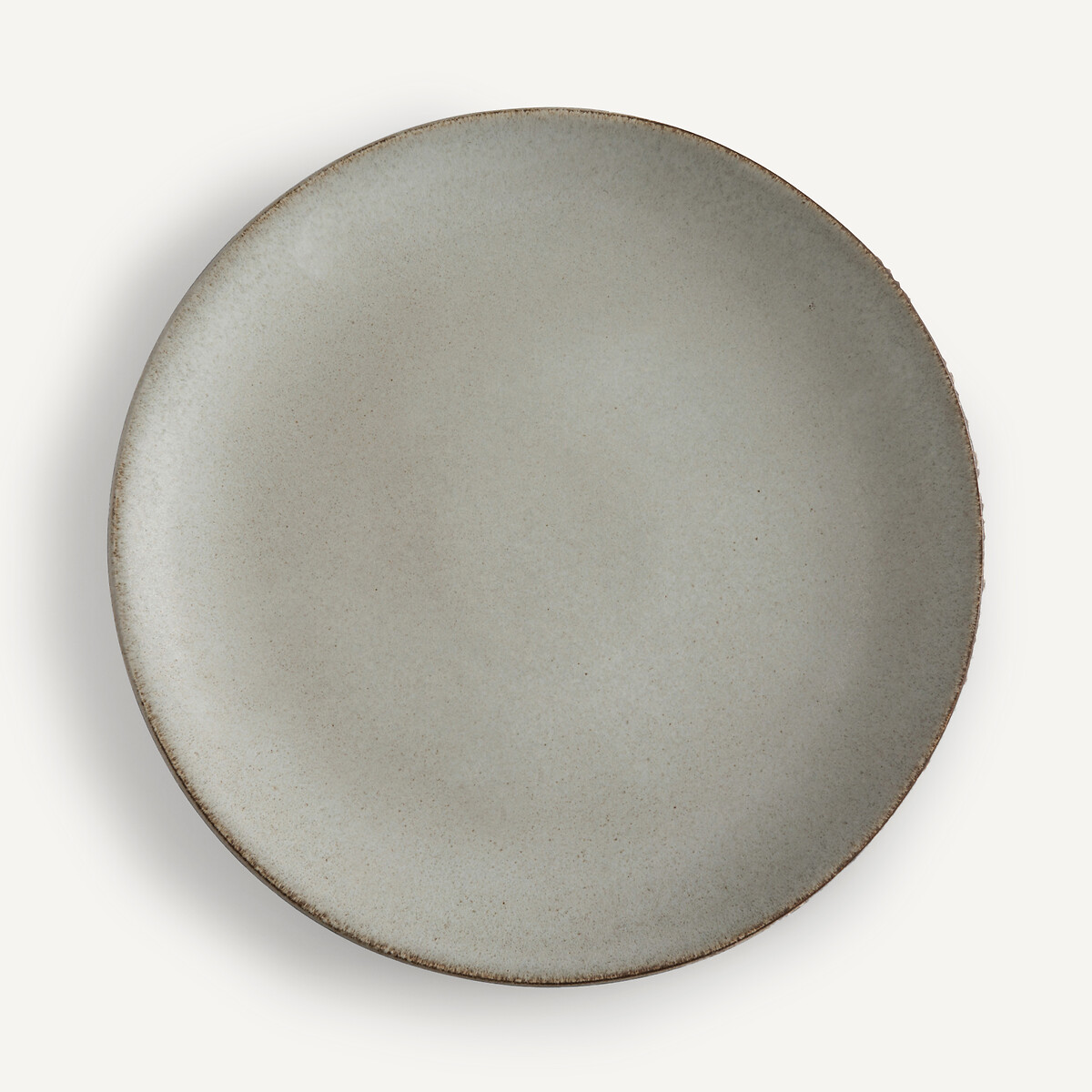 Lot de 4 assiettes plates grès, Leiria gris, AM.PM