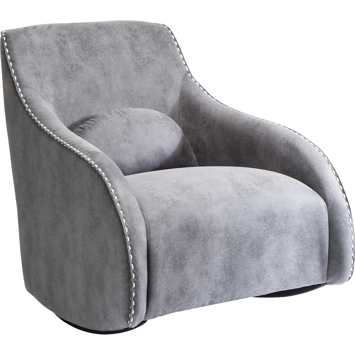 Fauteuil à bascule en microfibre, SWING RITMO gris, KARE DESIGN