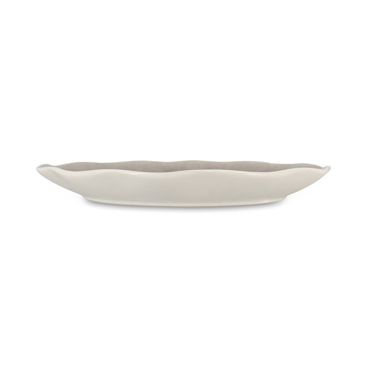 Lot de 6 assiettes plates 26,5cm en grès, NOVA blanc-violet, OGO LIVING