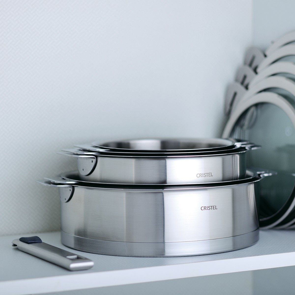 Sauteuse en inox brossé amovible STRATE inox, CRISTEL