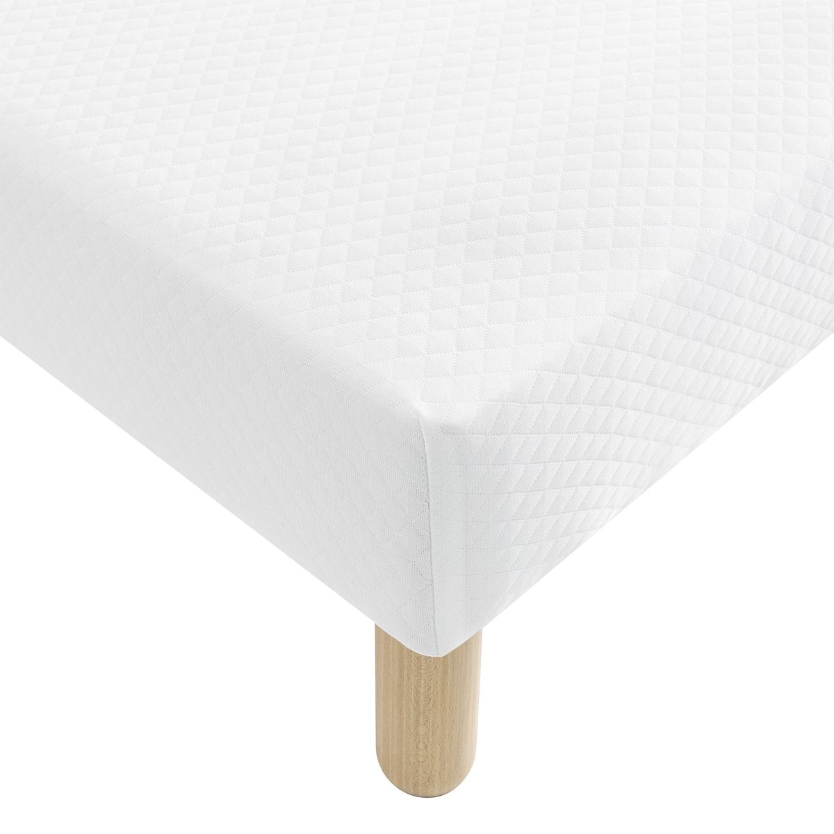 Ensemble matelas ressorts, latex et mémoire de forme, sommier Constellation et pieds Rêve 700 blanc, SOMEO