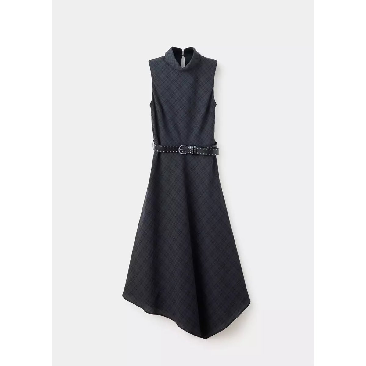 Robe à carreaux avec ceinture gris, MANGO
