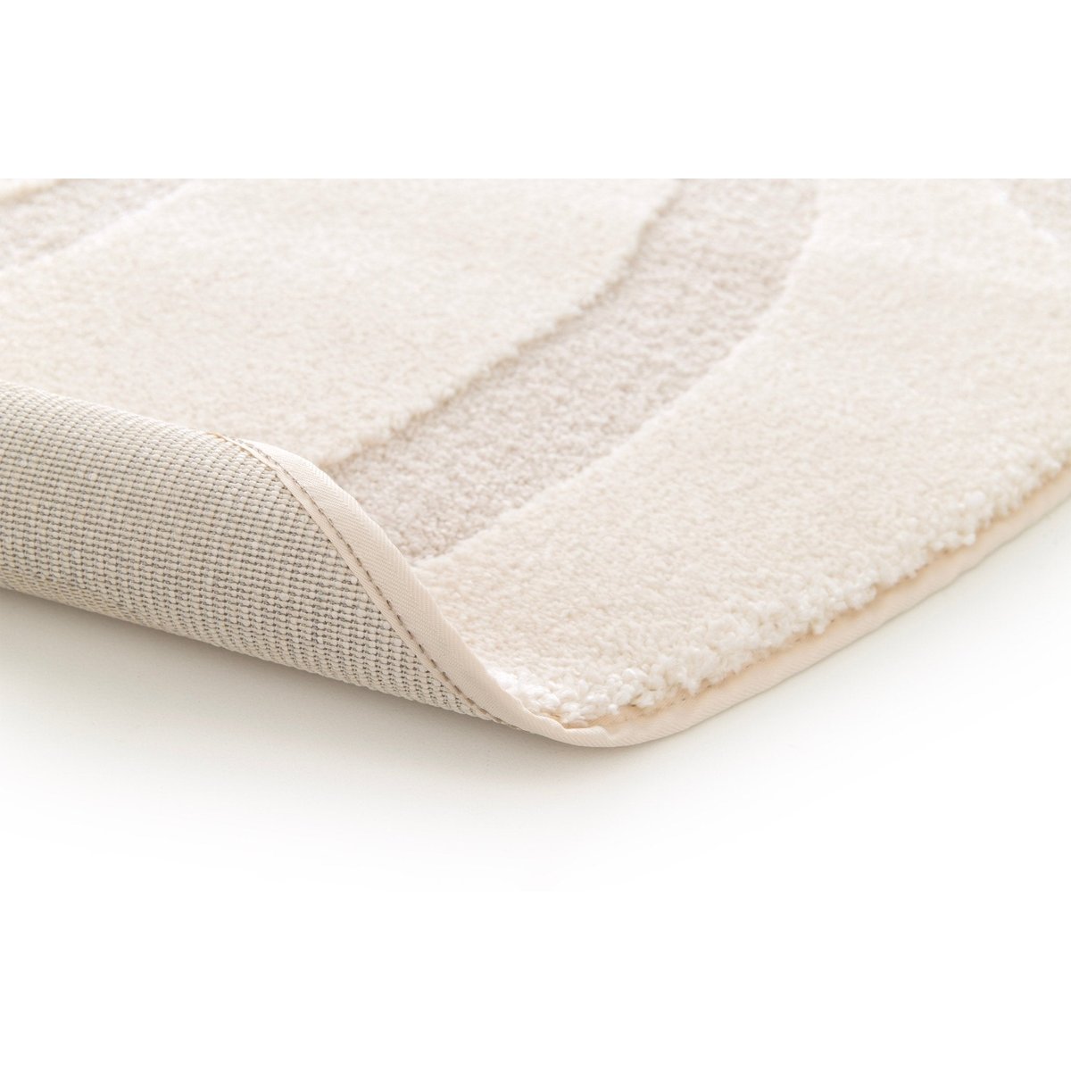 Tapis rond design avec effet relief NAYA beige sable, AFK LIVING