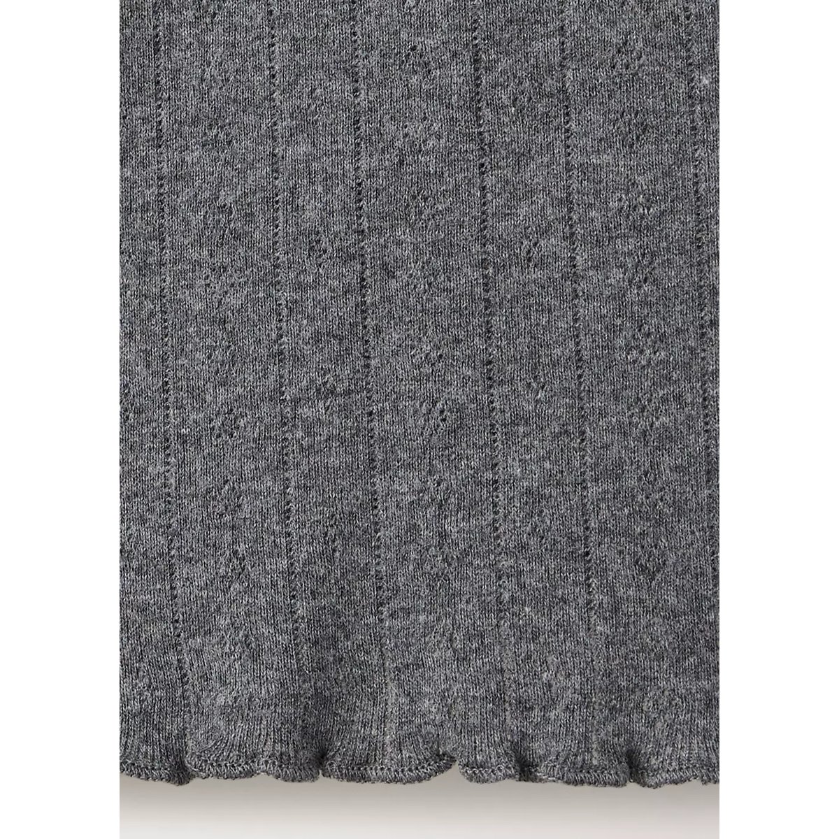 Cardigan de pyjama en coton ajouré gris, MANGO
