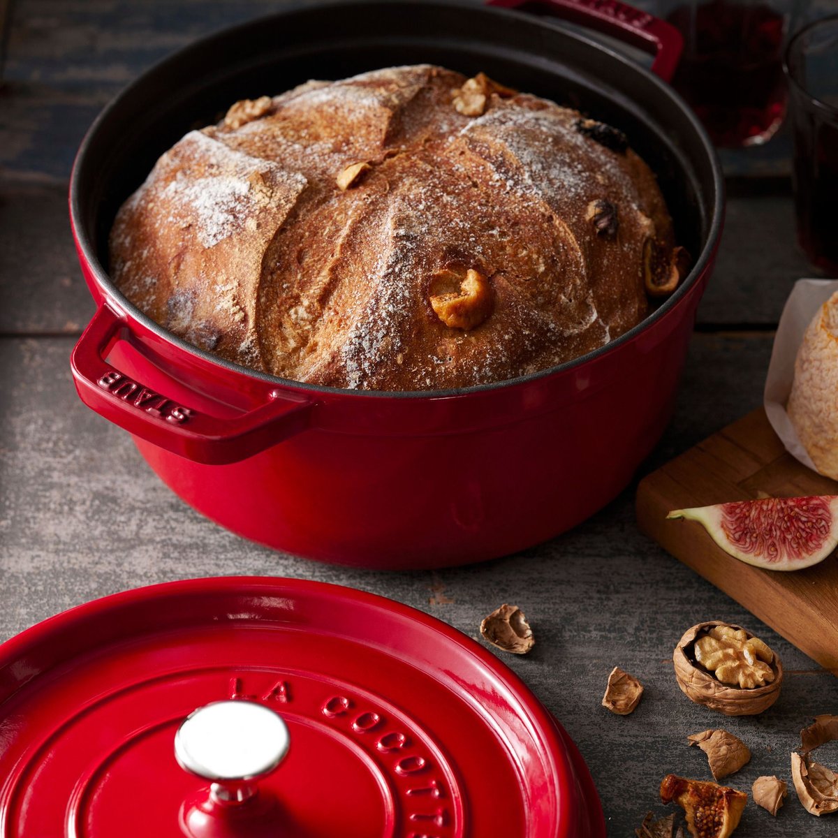 Cocotte ronde 28 cm Cerise cerise, STAUB