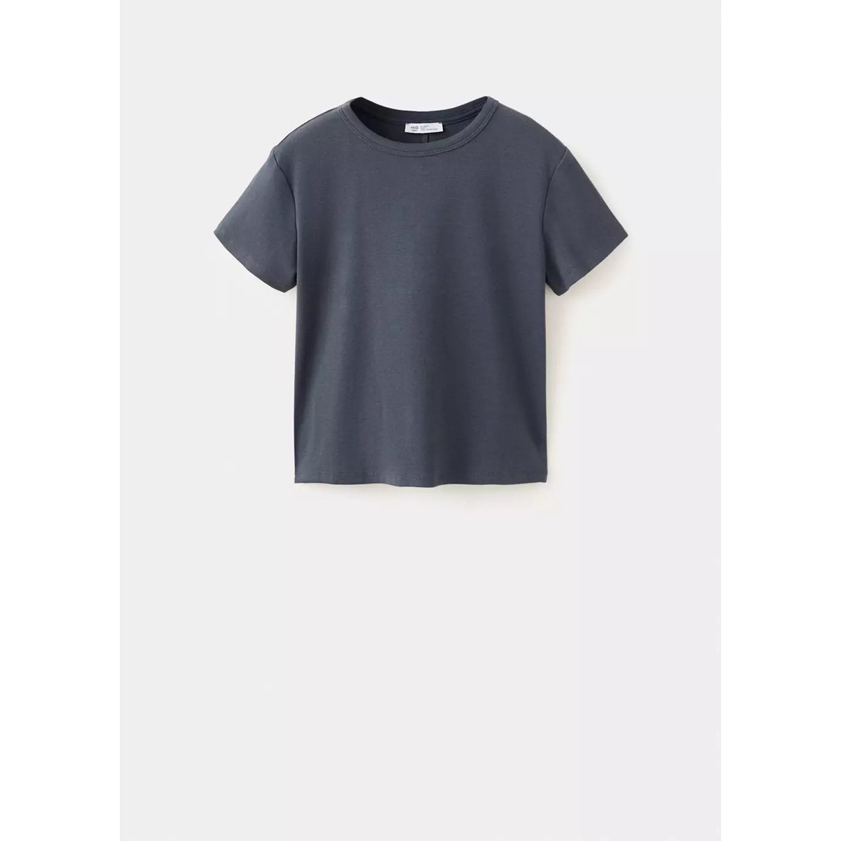 T-shirt manches courtes gris anthracite, MANGO TEEN