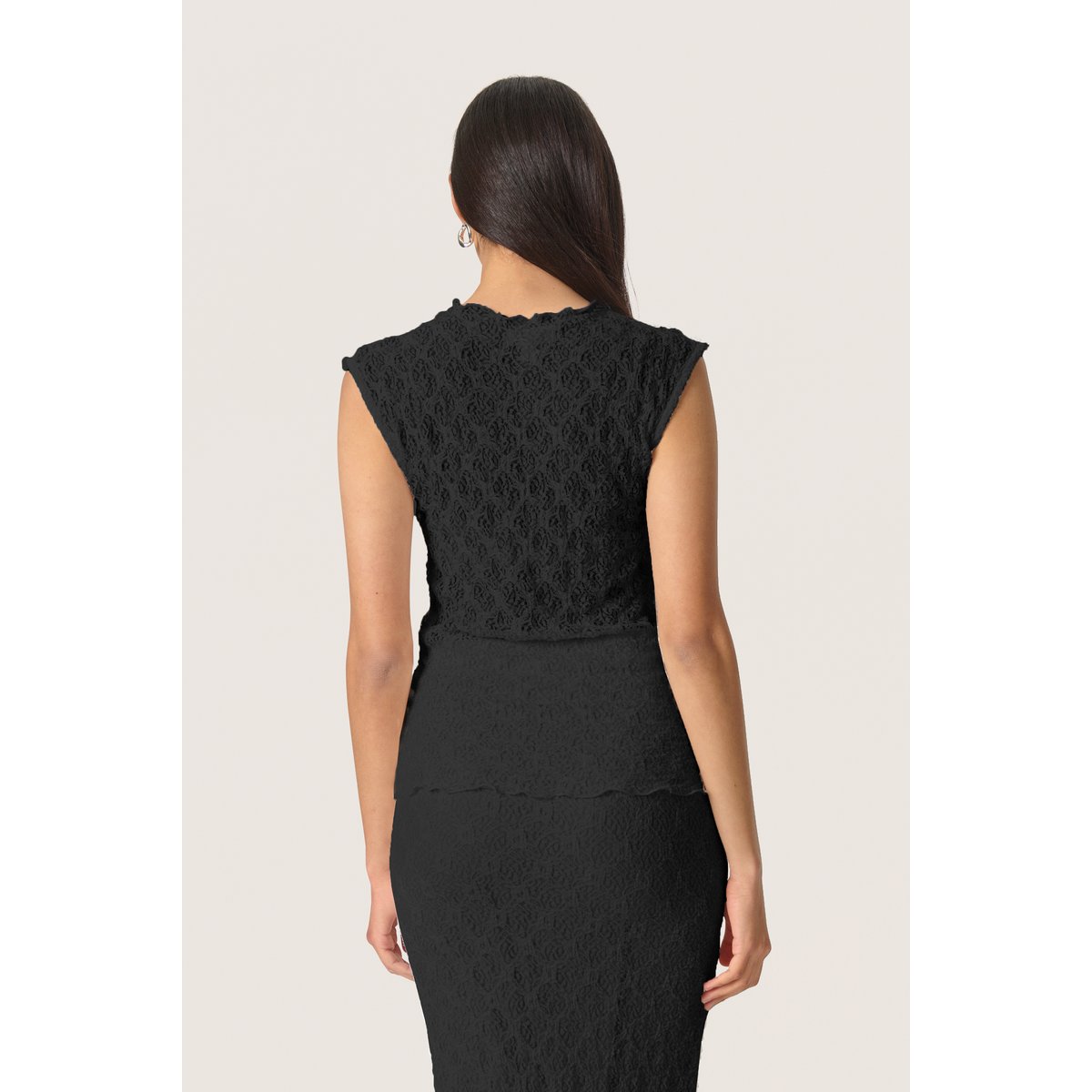 Jersey top noir black, SOAKED IN LUXURY