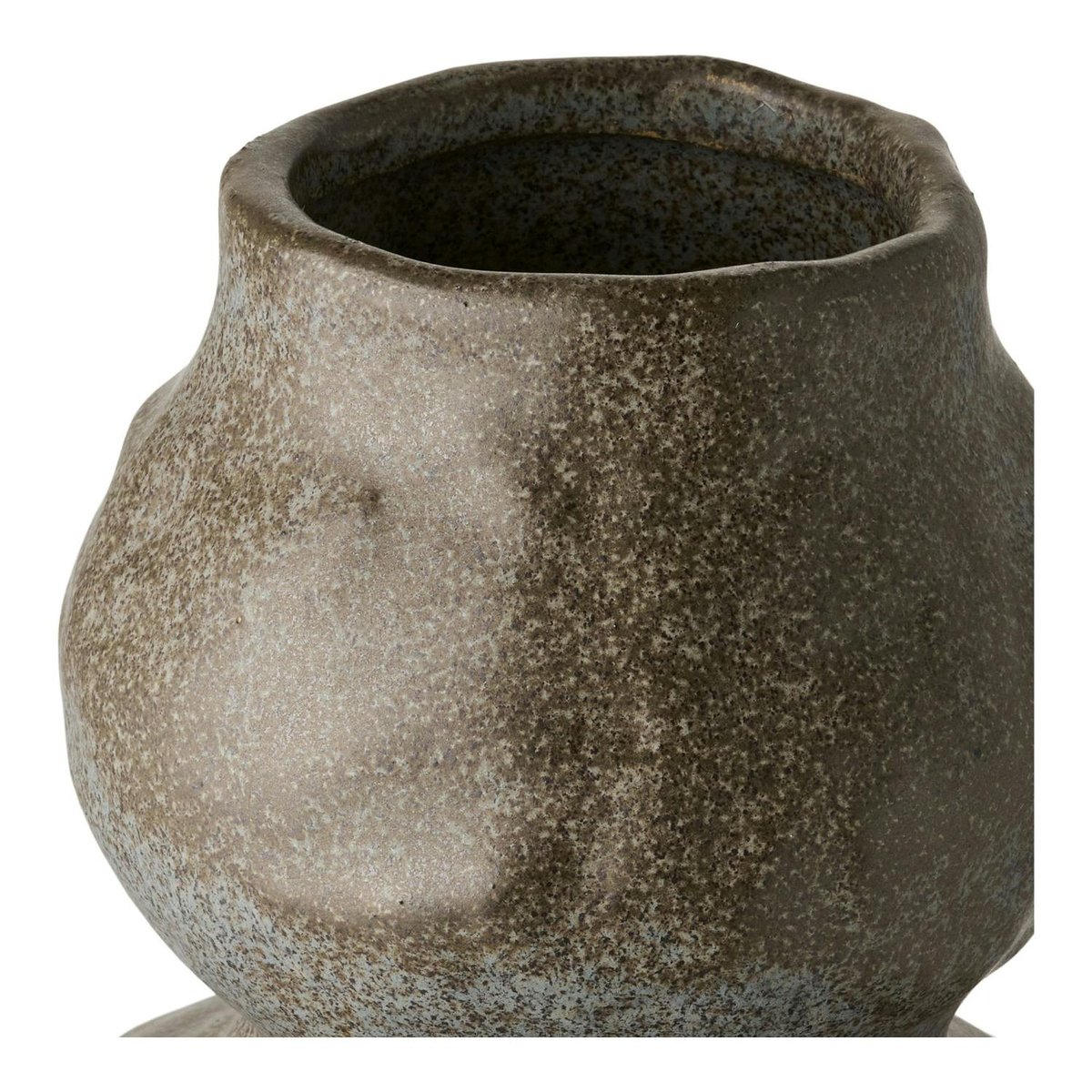 Vase design organique céramique marron gris foncé, PIER IMPORT