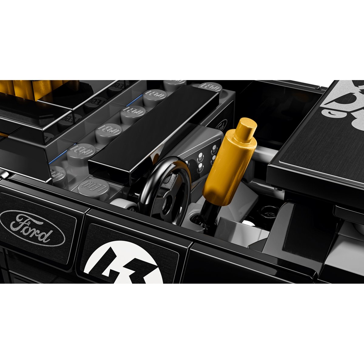 La Ford Mustang Hoonicorn V1 de 1965 de Ken Block noir, LEGO
