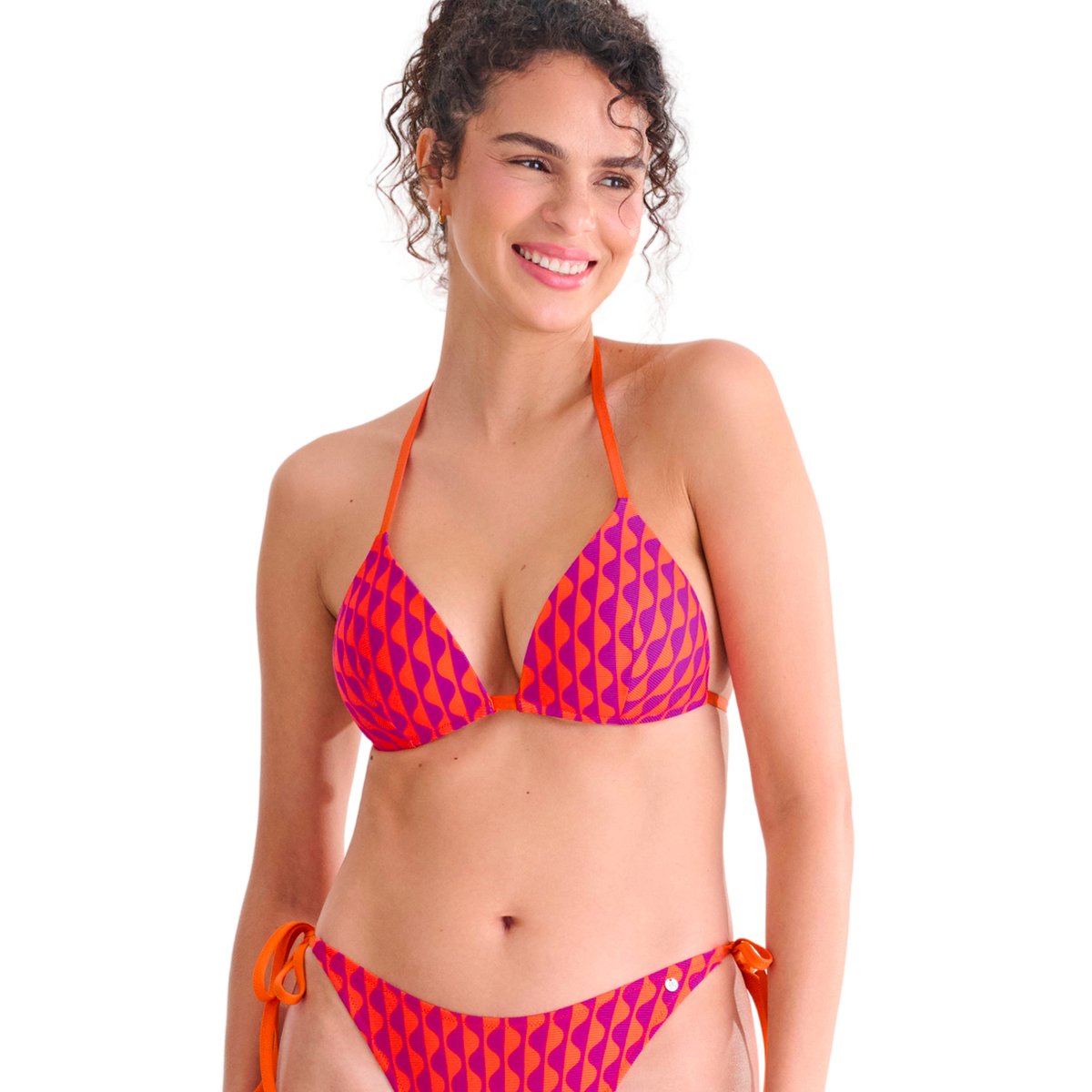 Haut maillot de bain push-up dos nu ARUBA orange, LISCA